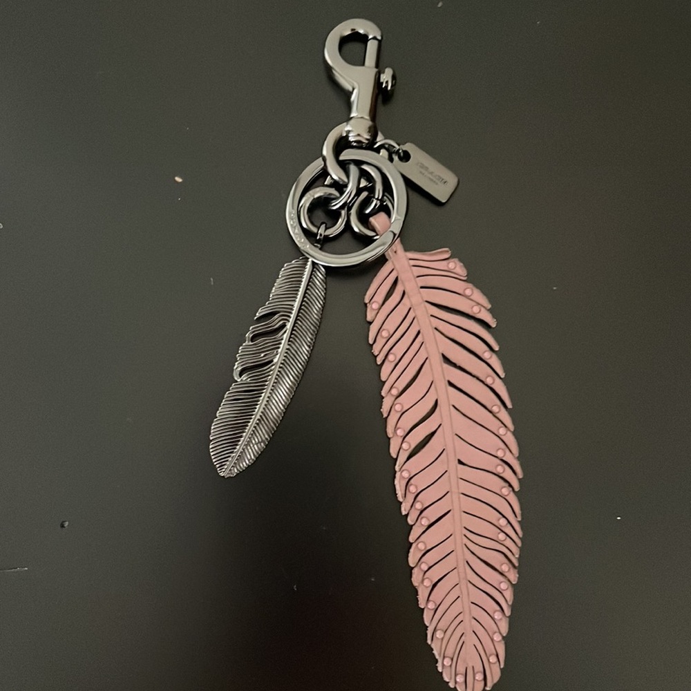 Coach feather bag charm